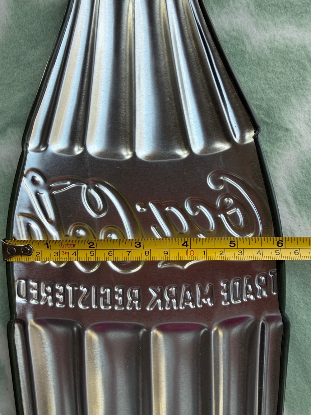 Vintage Ande Rooney Coca-Cola Die Cut 3D Bottle Wall Sign black Red Green Accent - Picture 5 of 6
